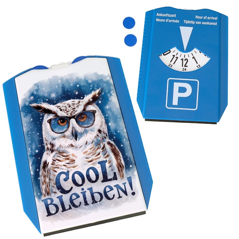 Stay Cool Parking Disc Snow Owl with Sunglasses Funny Parking