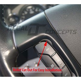 Decal Concepts Full Flat Black Steering Wheel Spoke Overlay Decal Cover (Fits Select 2007-2013 Chevy GMC Models)