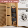 TOOLF 3 Step Ladder, Folding Step Stool with Anti-Slip Wide