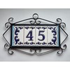 Daniella-M2 Spanish Hand-painted Ceramic Dark Blue Number With Dark Blue
