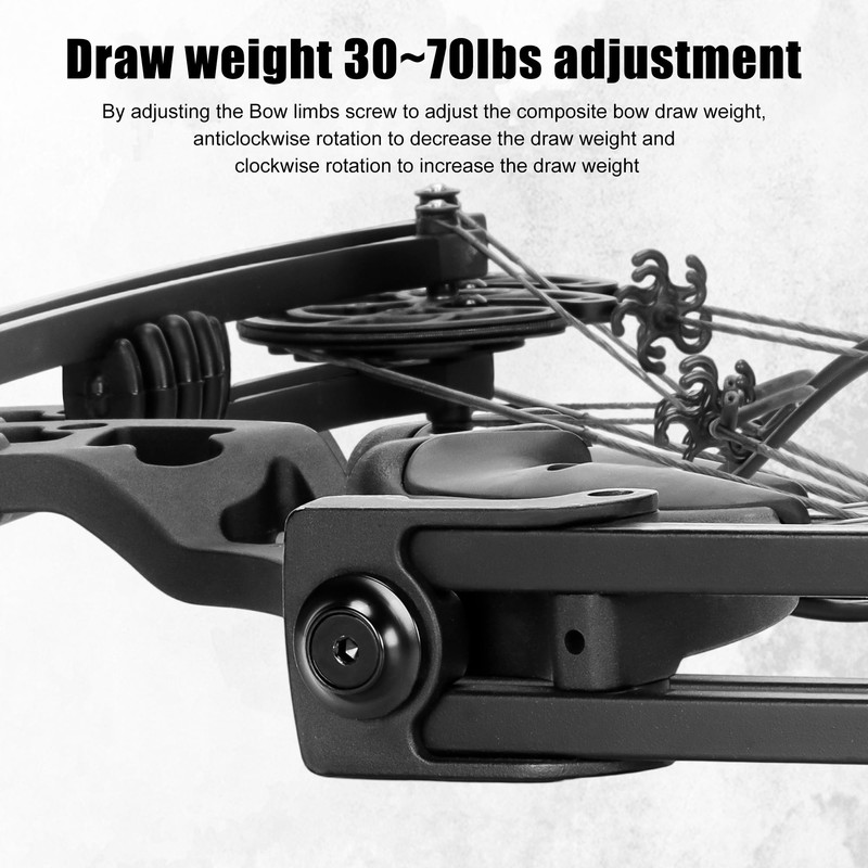 SERfawnCH Compound Bow Set Stealth Series, Full Black Design for