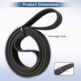LEYURISE Washer Drive Belt Washing Machine Belt Compatible with GE GFW650SPN0SN GFW650SSN0WW GFW850SPN0RS GFW850SSN0WW Replace#: WH03X29522 4977403 0020301646 8PJE 1364 V13819 AP6987327 PS16217191