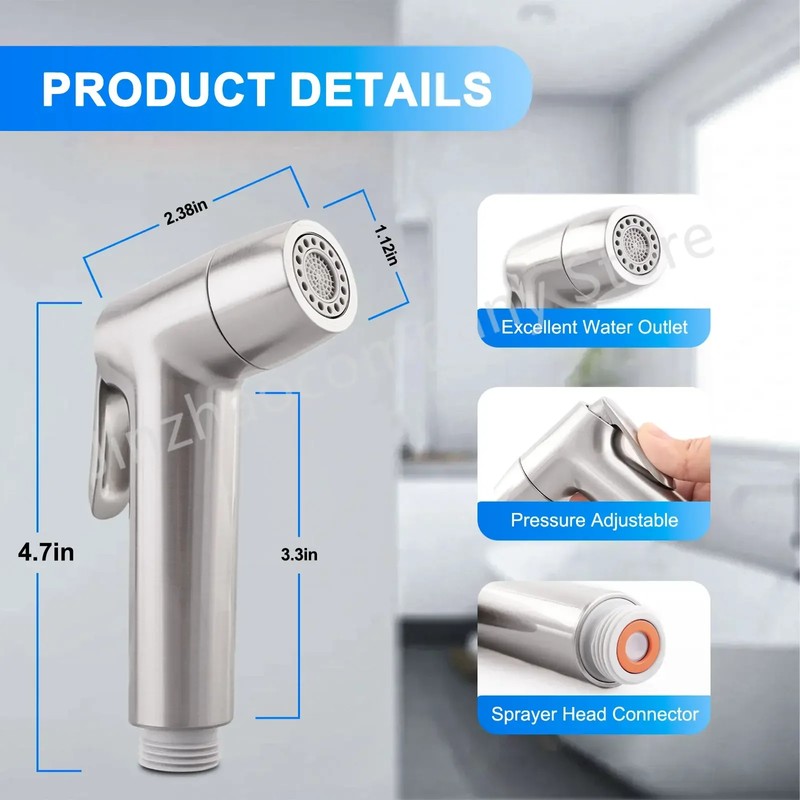 Handheld Bidet Sprayer for Bathroom Hygiene – ABS Toilet Spray