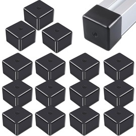 PARTSEE End Caps 40 x 40 Solar Rail Aluminium Profile, Protect Solar Module Holder Mounting Rail, Square Tube Inserts, End Cap Cover Cap for Mounting Profile 40 x 40 Solar (16 Pieces)
