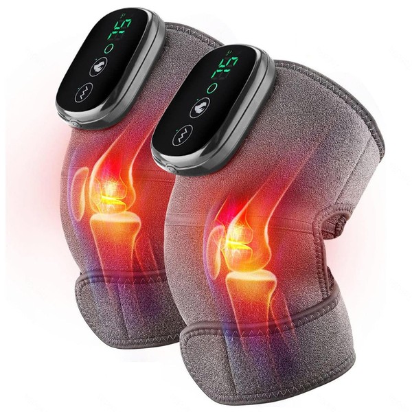 HEAXIY Cordless Knee Massager with Heat and Vibration, 3 in