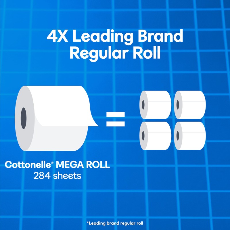 Cottonelle Ultra Clean Toilet Paper, 9 Mega Rolls = 36