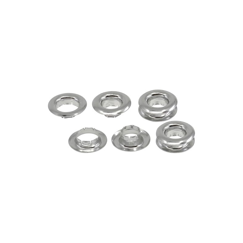 Dritz 1/4" Large, 15 Sets, Silver Eyelets, Nickel Count
