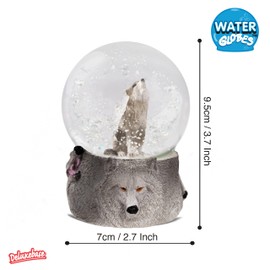 Deluxebase Water Globe - Wolf from Wolf Snow Globe with Resin Figurine and Moulded Base. Great home decor, ornaments and gifts.