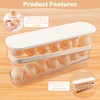 TNEDFOD 2 Tier Egg Holder Fridge, Automatic Rolling Egg Container