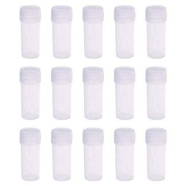 5ML Plastic Sample small Bottles Vial Storage with Lid Vial Storage Container for Small Items-50PCS