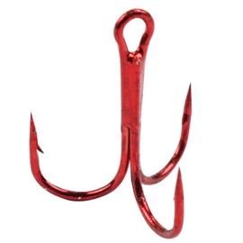 YATROUYS 100pcs Fishing Hook Treble Hooks High Carbon Treble Hooks Super Sharp Solid Size 2 4 6 8 10 12 Triple Barbed Steel Fish Hook (2#-100pcs, Red)