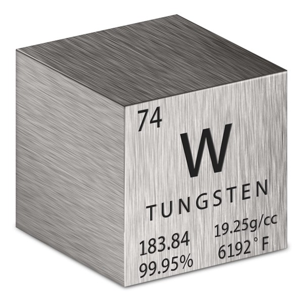 cubeta de tungsteno de densidad de metal puro de alta densidad para colecciones de elementos, experimentos de laboratorio, materiales pesados, objetos pequeños (tungsteno, 1 pulgada)