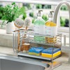 SWTYMIKI Kitchen Sink Caddy Organizer - 2 Tier Sponge Holder