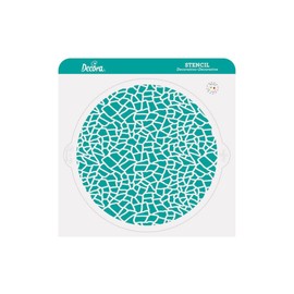 Decora 9270959 Stencil decorativo Texture, Dim. Ø 25 Cm, in plastica per alimenti; per realizzare disegni su torte, dolcetti e biscotti. Made in Italy