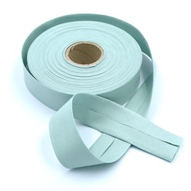 Craft Cult 30mm GOTS Organic Cotton Bias Binding Tape - 25 Metre Roll (123 - Seafoam Green)