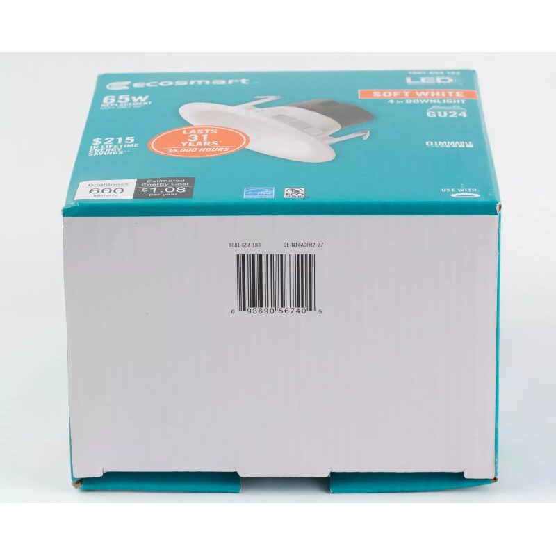 Eco-Smart Ecosmart 65w 4 Inch Replacement LED Soft White Finish