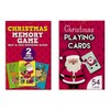 WF Graham Christmas Playing Cards and Memory Game 2-in-1 Bundle