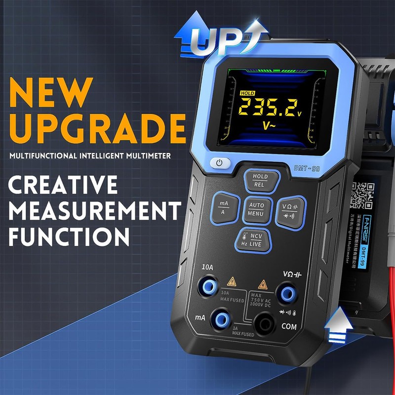 DollaTek Digital Multimeter 10000 Counts Voltage Current Resistance Capacitance Frequency