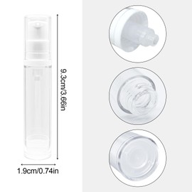 UILYNIU 8 Stück Airless Pumpspender, Kunststoff Airless Pumpspender Leer, Creme Spender, Tragbarer Leere Nachfüllbar Vakuum Reiseflaschen für Gel Shampoo Lotion Creme Reise Home (10Ml)