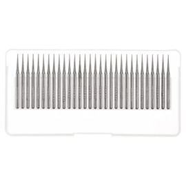 sourcing map 30pcs Diamond Grinding Burrs Carving Bits 0.6mm Pointed Type Head Mounted Point 1/8 Shank for Rotary Tool