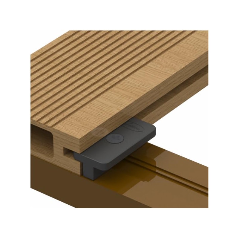 Valdern Plastic Composite Decking Clips with Screws Hidden Deck Fixings