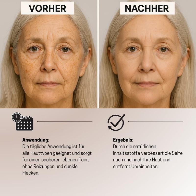 Luxuriöse Pflegeseife für reife Haut, Natürliche Inhaltsstoffe, Sanfte Reinigung, Gegen