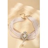 Sacina Layered Imitation-Imitation-pearl Choker Necklace, Imitation-Imitation-pearl Choker Necklaces for Women,