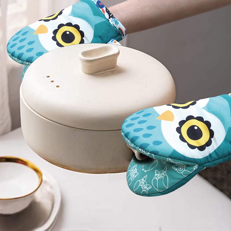 Alselo Mini Oven Mitts,2pk - Silicone Little Kitchen Gloves, Heat