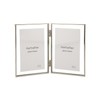 Silver 4x 6'' Double Hinged Floating Frame, For Photo Sizes