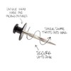 Under the Roof Decorating Deco Nail Small Head Sampler Pack,Black