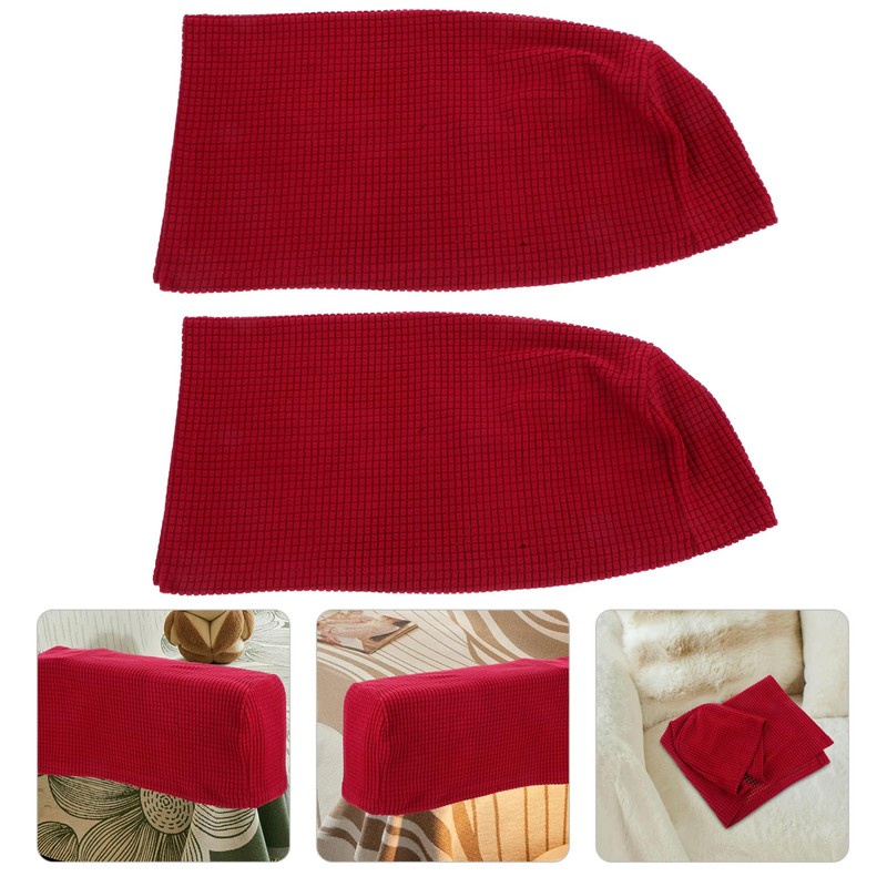 iplusmile 2Pcs Armrest Cover Elastic Sofa Armrest Protector Towels for