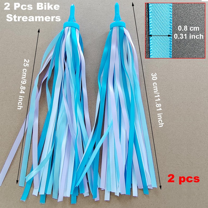 Taicols Kid's Bicycle Handlebar Streamers - 2 Pcs Rainbow Tassels