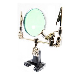 Lupa con Base y Pinzas 65 mm 5X 16128 Blister OBI