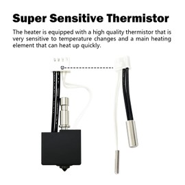 RugooSpink 2pcs 0.4mm + 0.8mm Cobra S1 Hotend Combo Hot End Cobra S1 Extruder Hotend with Hardened Steel Nozzle Throat Tube Assembly for Anycubic 3D Printer