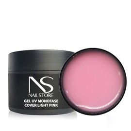NAILSTORE UV LED Gel Single Phase Cover Light Pink Medium Density Self Levelling Ideal for Baby Boomers Suitable for Refill and Extension with Card (30g)