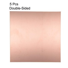 sourcing map Double-Sided Copper Clad Laminate PCB Circuit Board, FR4 200x200mm 7.87x7.87 inch, 1.5mm Thickness DIY Prototyping PCB Board, Name Board, 5pcs