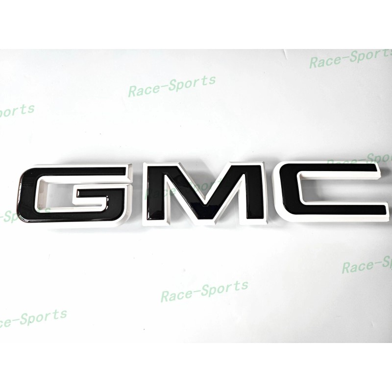 Auto GMC 2PCS Set Front Rear White Black GMC Emblems