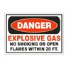Generic Danger Explosive Gas Sticker Safety Decal D882 No Smoking