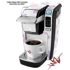 WraptorSkinz Decal Style Vinyl Skin compatible for Keurig K10 / K15 Mini Plus Coffee Makers Pastel Flowers (COFFEE MAKER NOT INCLUDED)