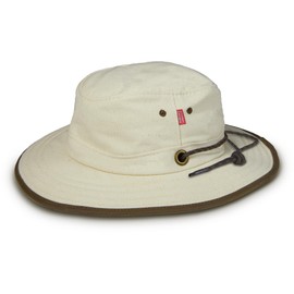 Stormy Kromer The Canvas Cruiser, Durable Sun Hat, 100% Organic Cotton, Adjustable Paracord Neck Strap for Outdoor Adventures, Natural, Extra Large