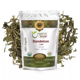 Organic Way Dandelion Leaf Whole - Herbal Tea | Organic, Kosher & USDA Certified - 1/2 LB