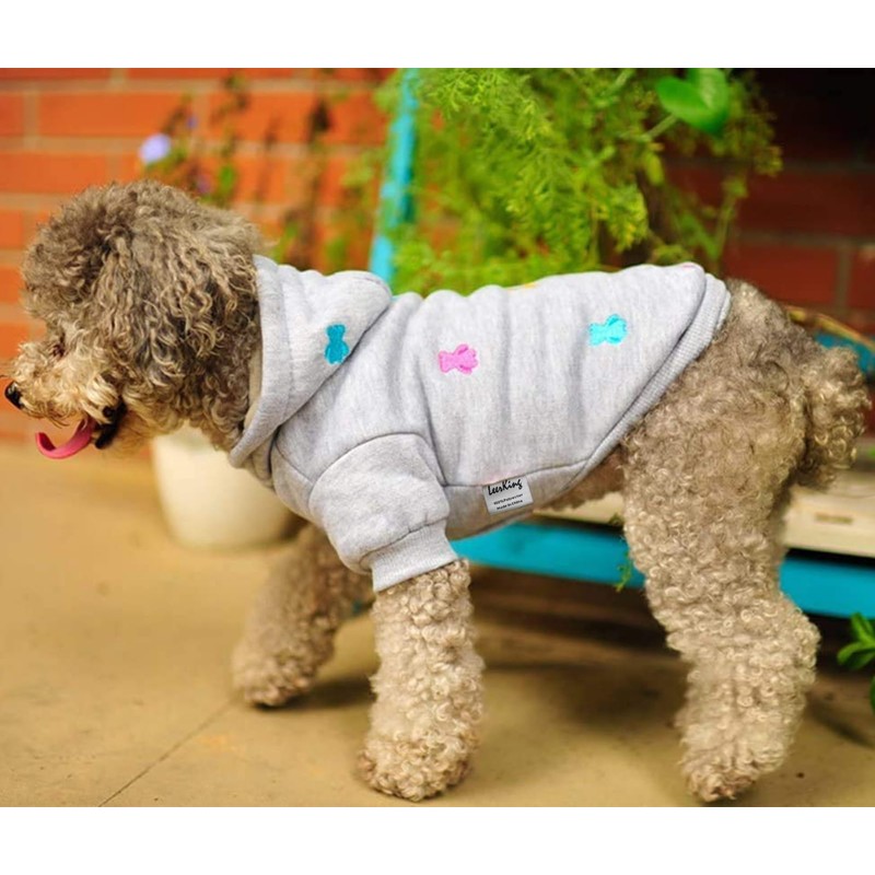 LeerKing Dog Coat with Hood for Small Dogs and Pets,