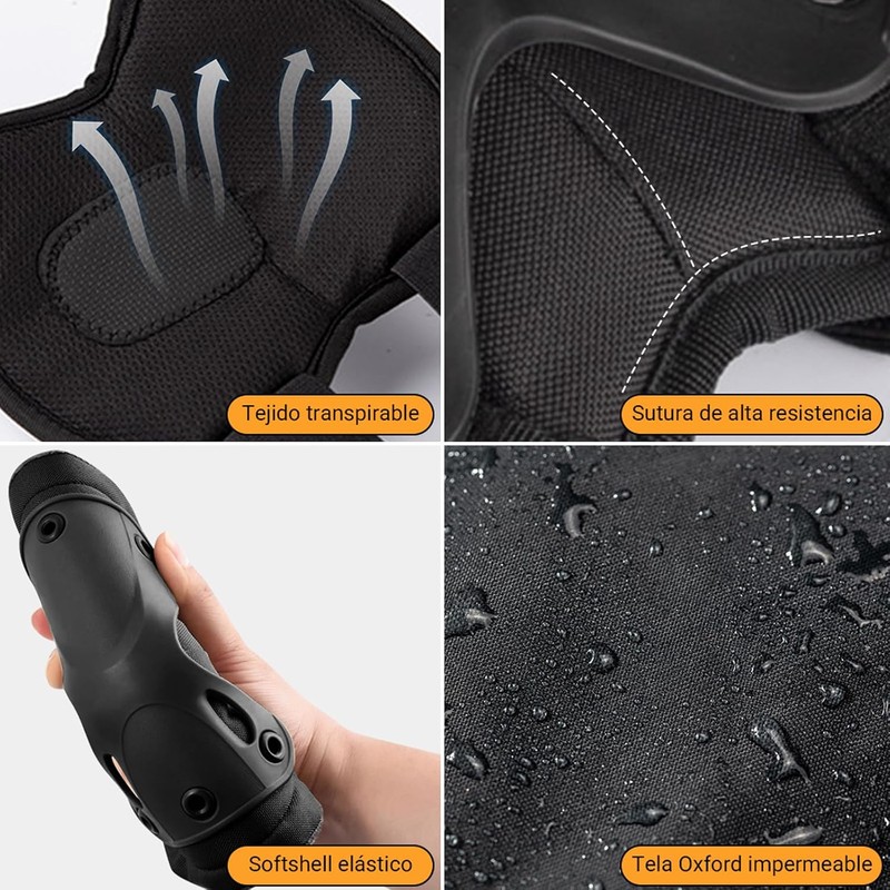 4pcs Coderas de Rodilla, Protector de Rodilleras Coderas T?cticas