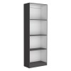 Vinton Matt Gray/White Bookcase with Spacious Tier-Shelving Designcolor: as Pic