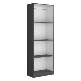Vinton Matt Gray/White Bookcase with Spacious Tier-Shelving Designcolor: as Pic Color