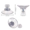 DBOO 6 Pcs Clear Suction Cups with Thread Diameter 30mm,