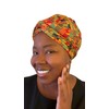 SWIG Swim Turban - Chic Dashiki Kente, Waterproof Non-Slip Snug,