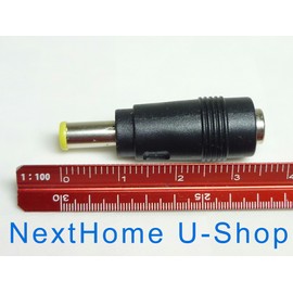 DCプラグ変換アダプタ　5.5mm/2.1mm ⇒ 5.5mm/3.3mm センターピン　極性統一プラグ#4 （5.5 / 2.1 /　3.3 / センターピン）