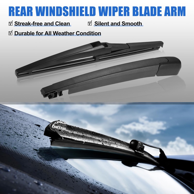 X AUTOHAUX Rear Windshield Wiper Blade Arm Assembly Windscreen Wiper