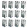 Qlvily 12 Packs 4x2 Inch Metal Electrical Box, Single Gang